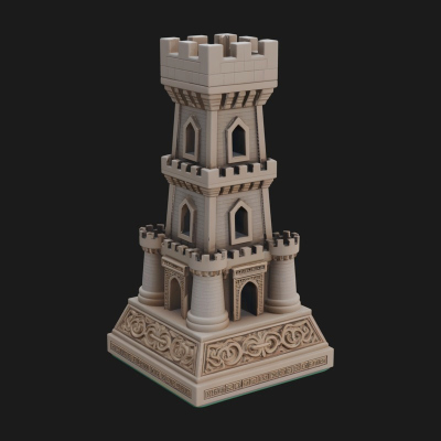 Castle Rook Chess Tower Design 33 3D Print Model