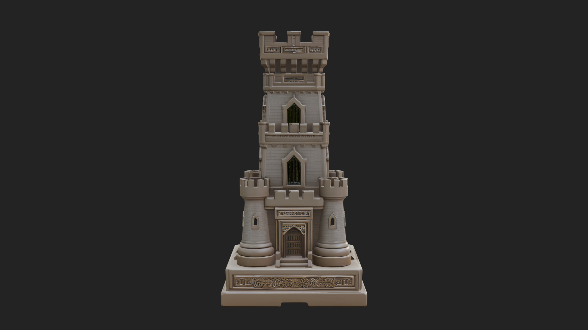Castle Rook Chess Tower Design 34 3D Print Model 3D Model