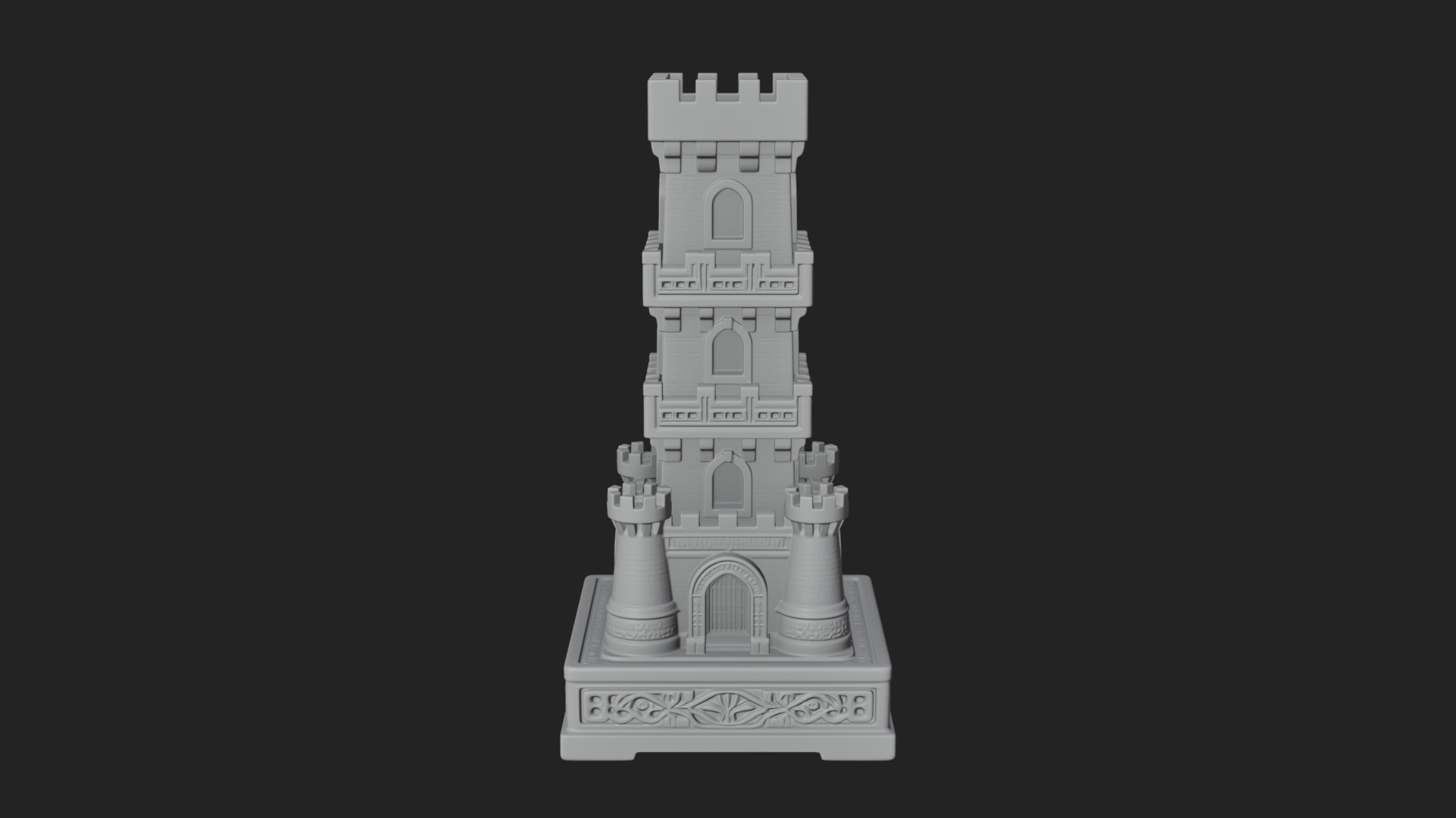 Castle Rook Chess Tower Design 35 3D Print Model 3D Model