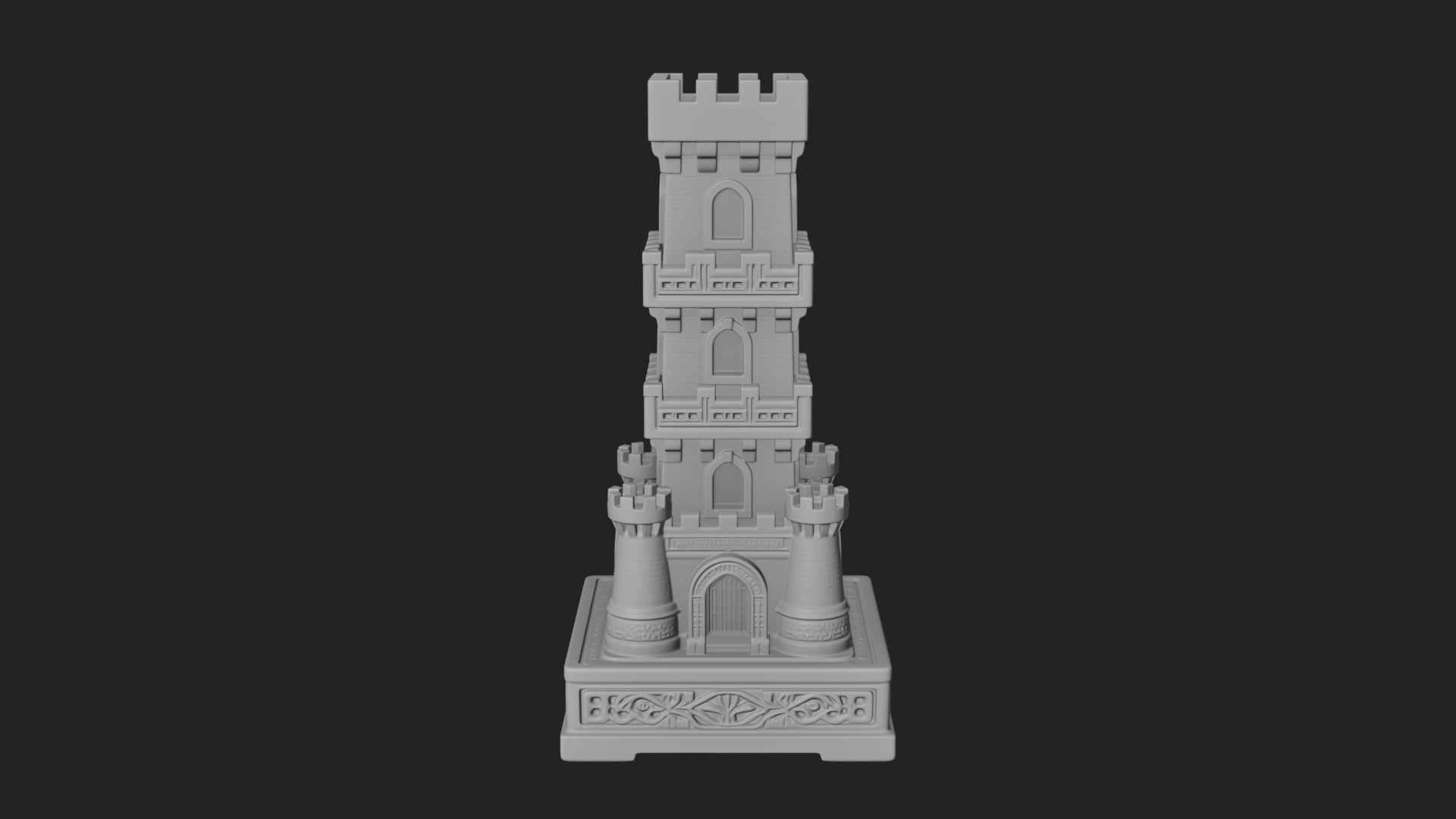 Castle Rook Chess Tower Design 35 3D Print Model 3D Model