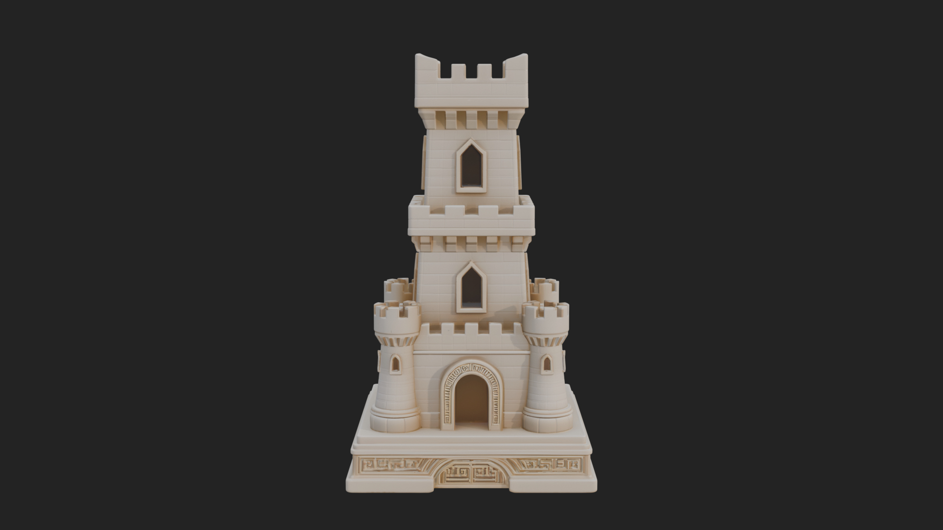 Castle Rook Chess Tower Design 37 3D Print Model 3D Model