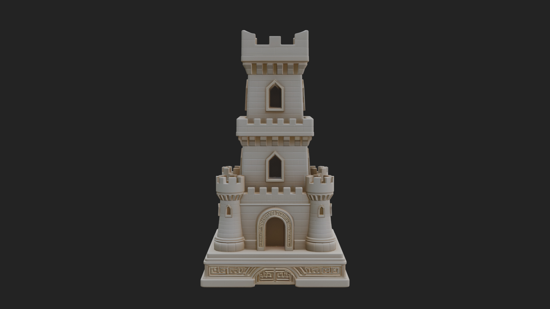 Castle Rook Chess Tower Design 37 3D Print Model 3D Model