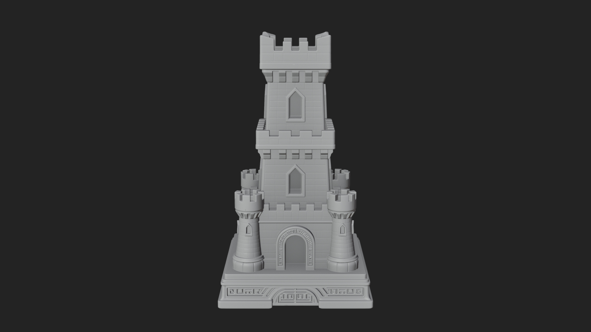 Castle Rook Chess Tower Design 37 3D Print Model 3D Model