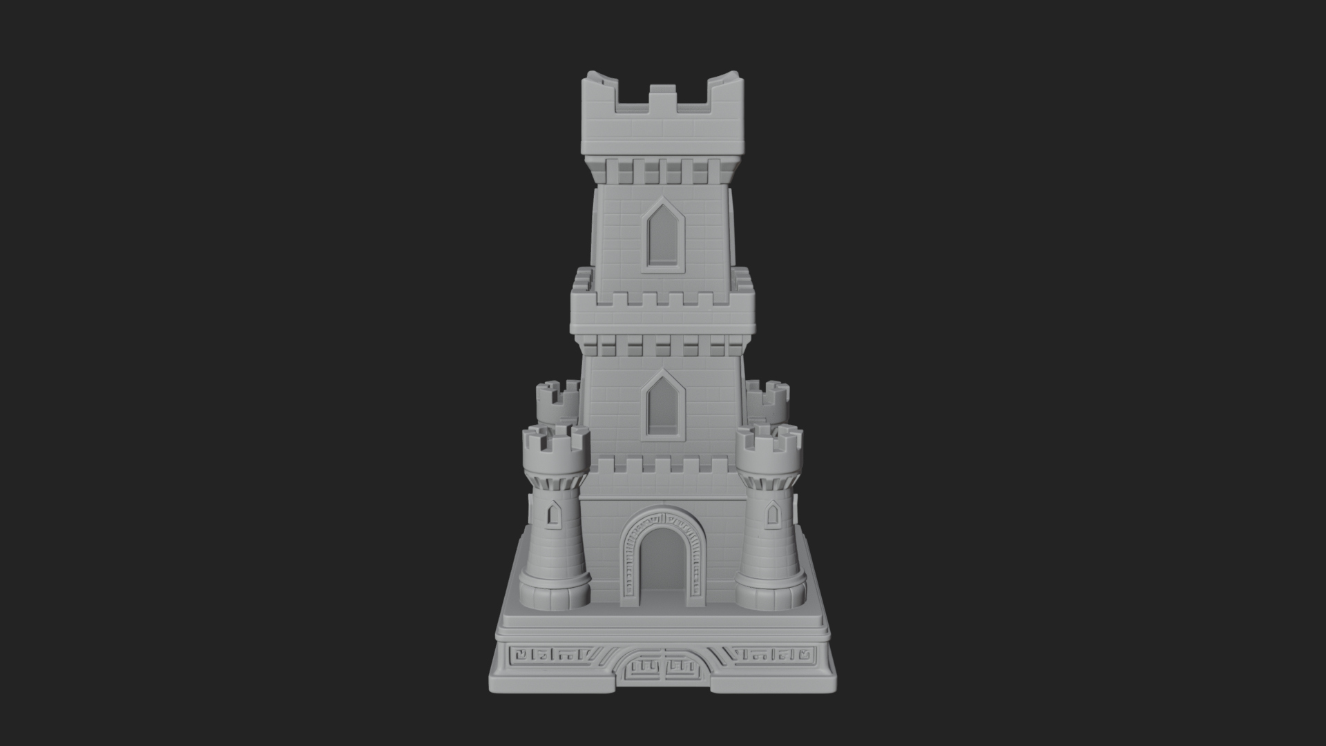 Castle Rook Chess Tower Design 37 3D Print Model 3D Model
