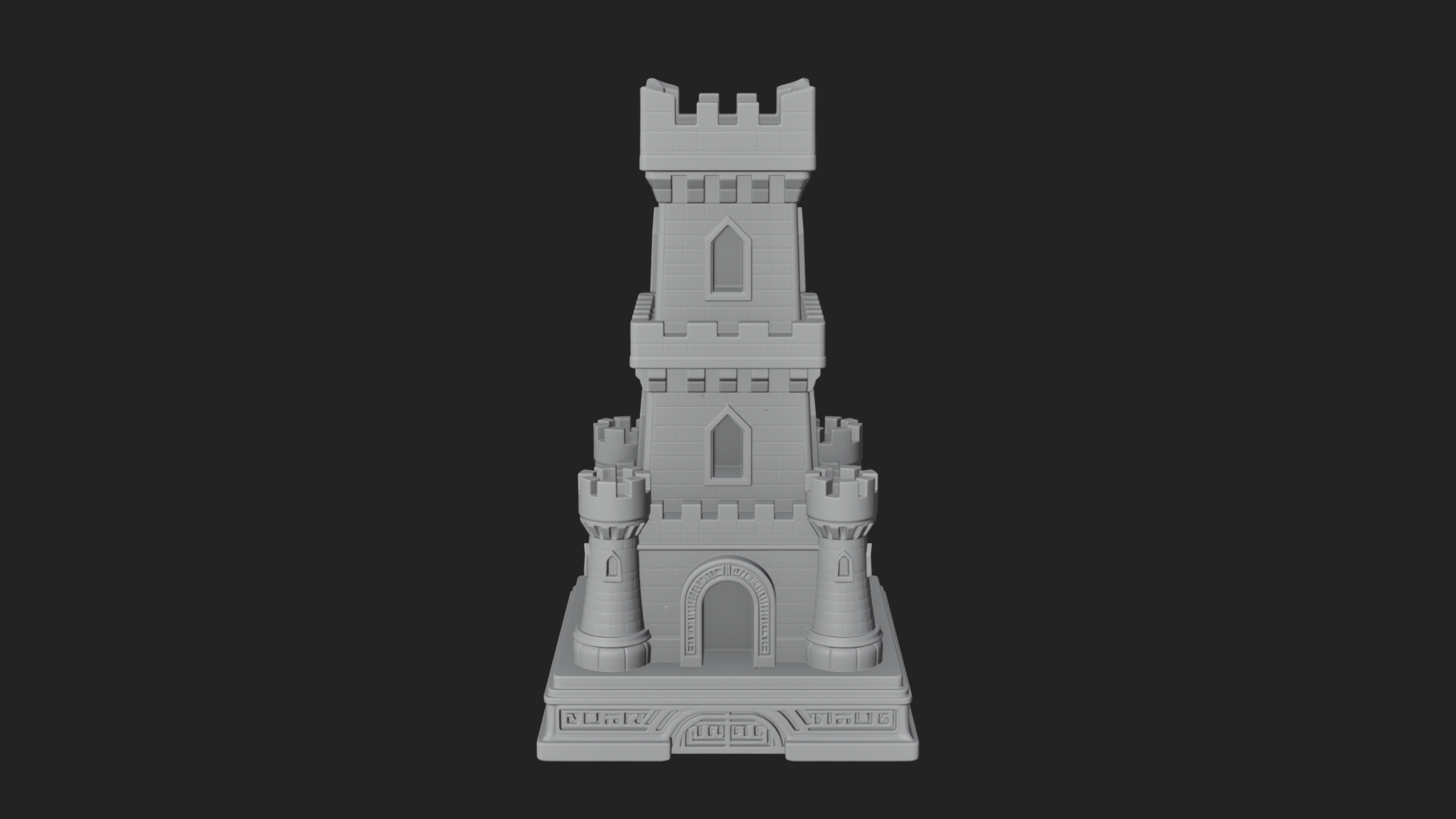 Castle Rook Chess Tower Design 37 3D Print Model 3D Model