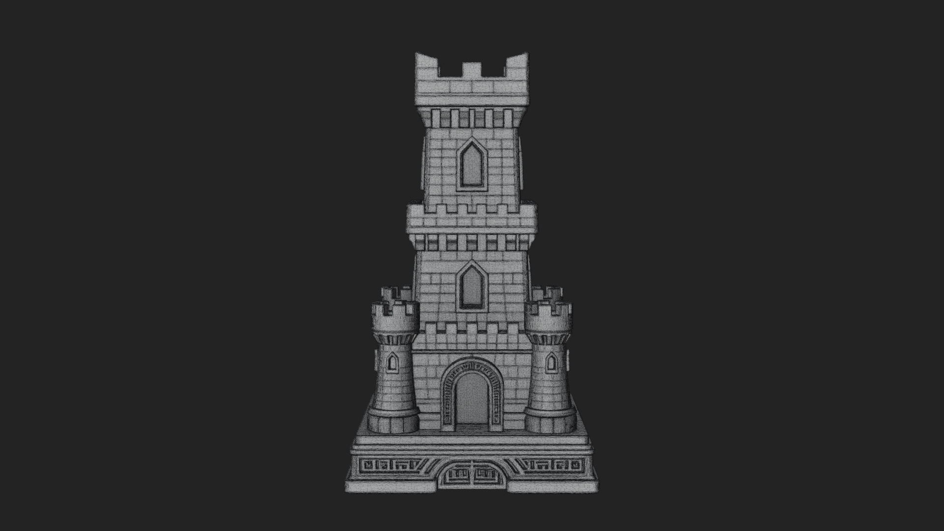 Castle Rook Chess Tower Design 37 3D Print Model 3D Model
