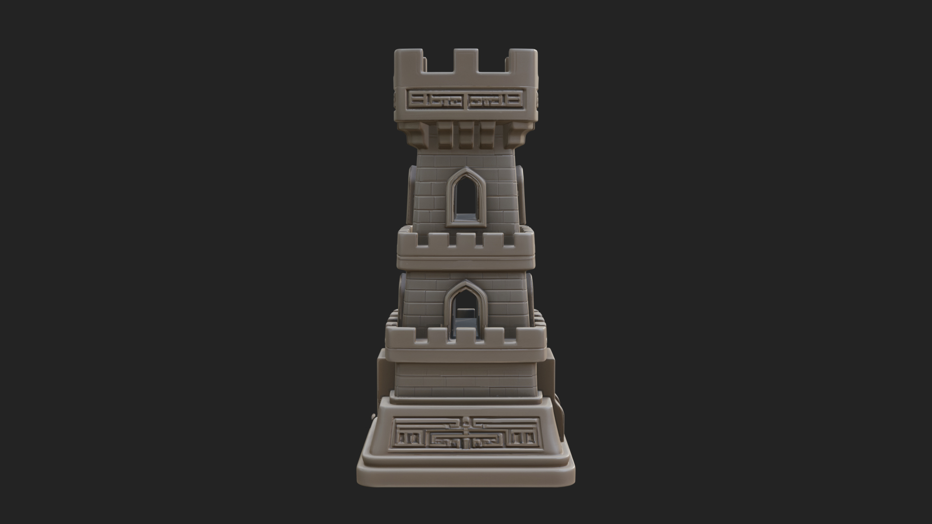 Castle Rook Chess Tower Design 38 3D Print Model 3D Model