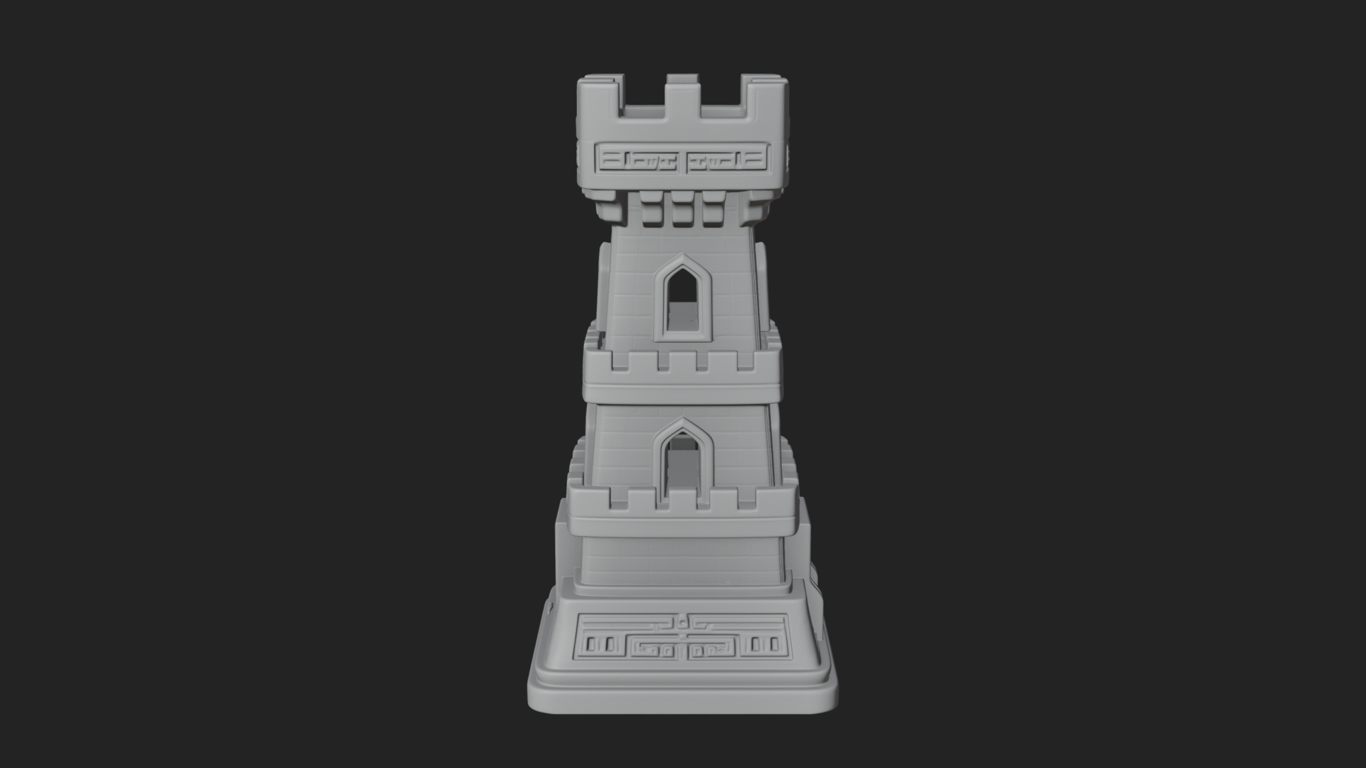 Castle Rook Chess Tower Design 38 3D Print Model 3D Model