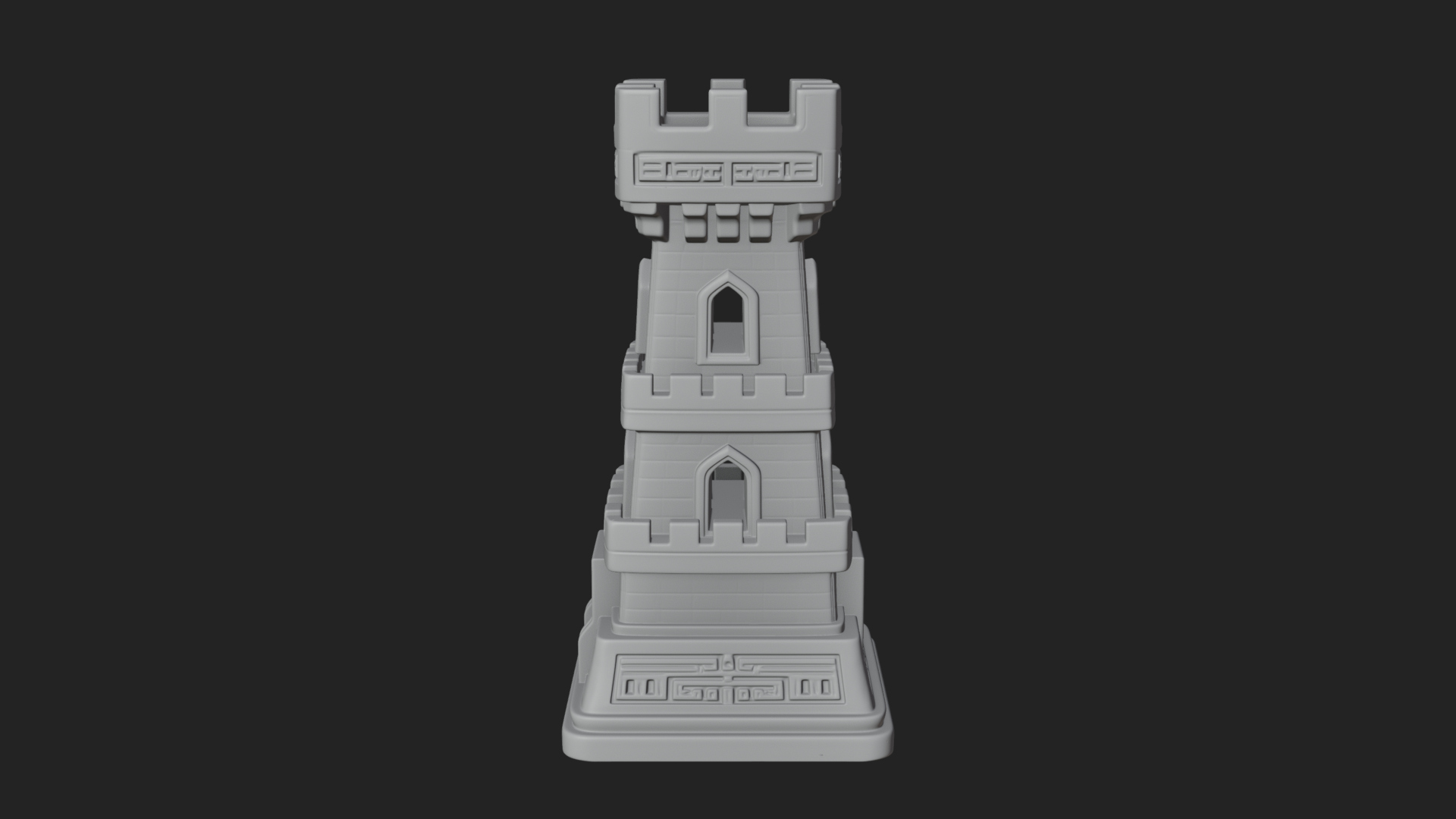 Castle Rook Chess Tower Design 38 3D Print Model 3D Model