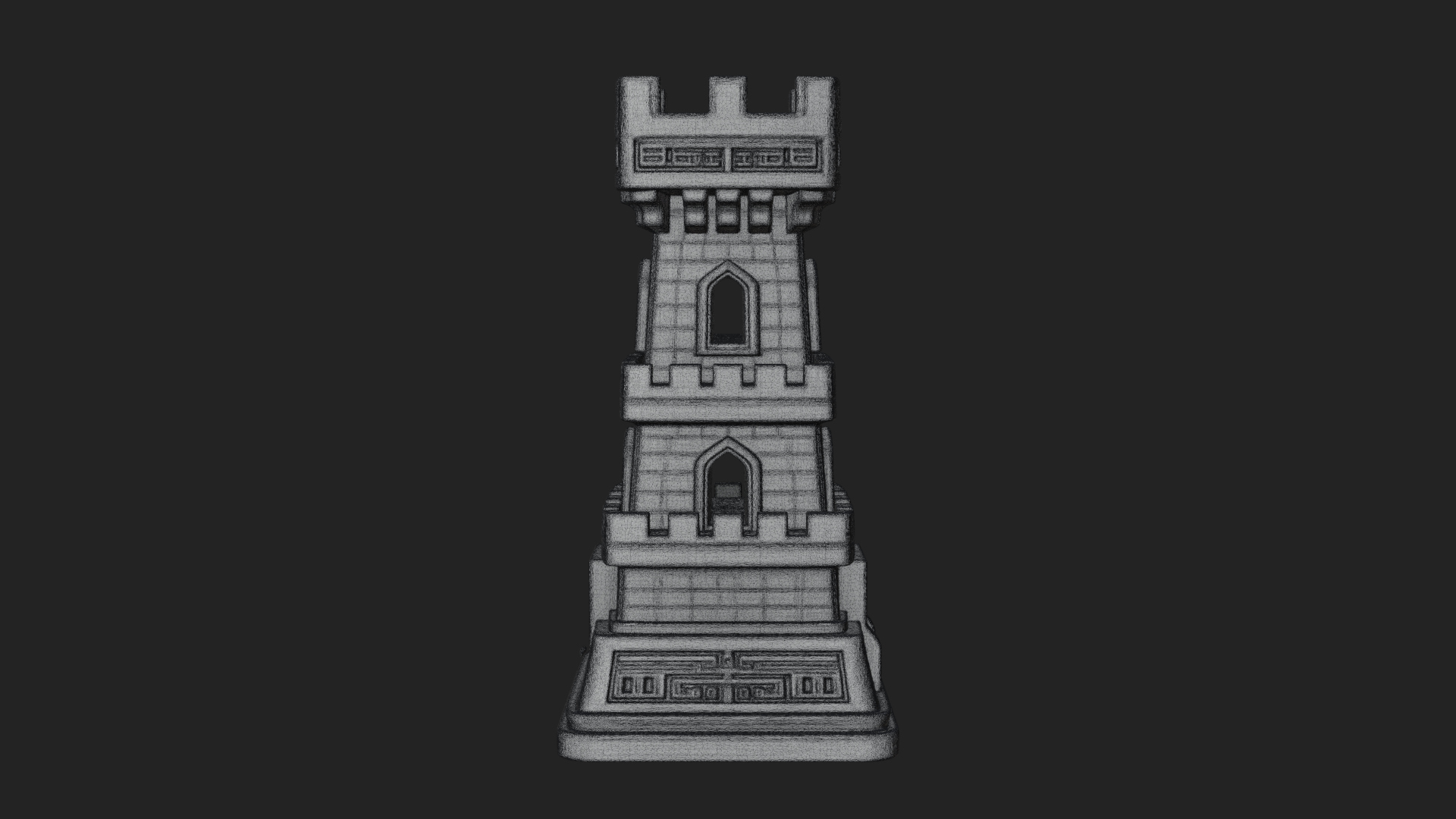 Castle Rook Chess Tower Design 38 3D Print Model 3D Model