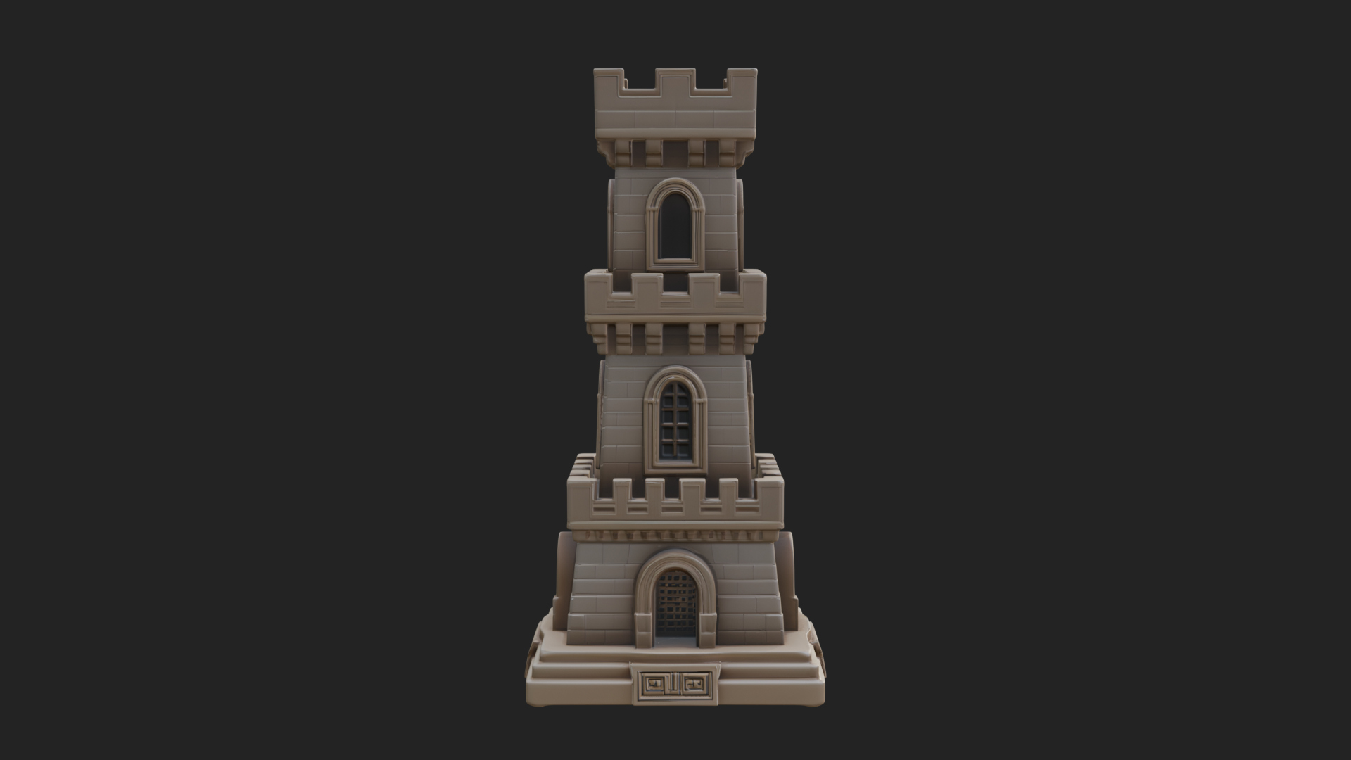 Castle Rook Chess Tower Design 39 3D Print Model 3D Model
