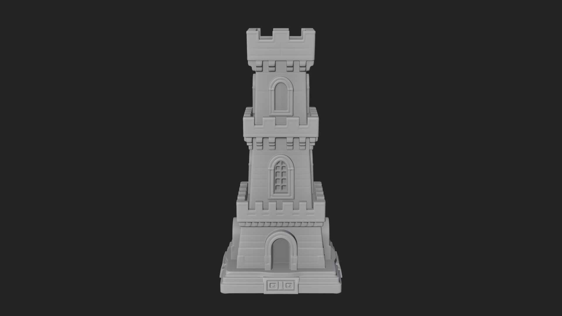 Castle Rook Chess Tower Design 39 3D Print Model 3D Model