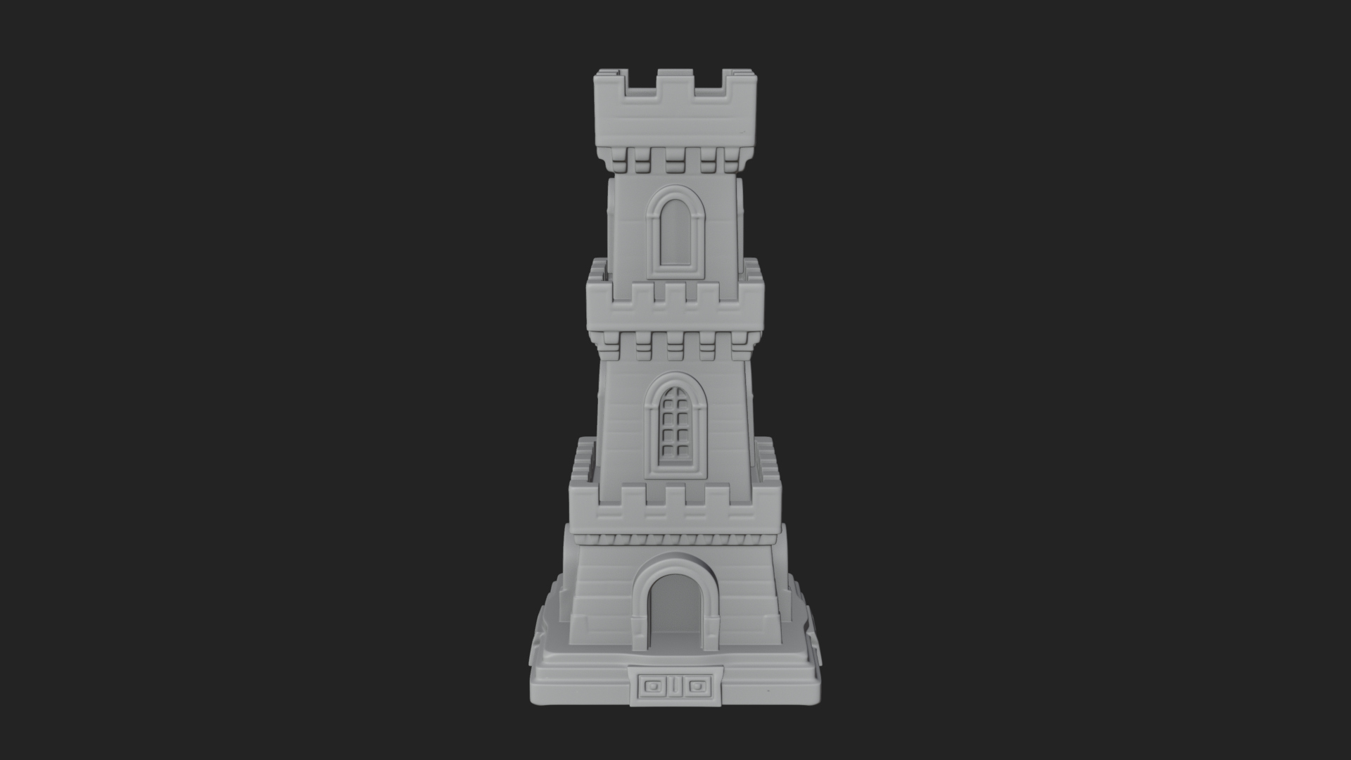 Castle Rook Chess Tower Design 39 3D Print Model 3D Model