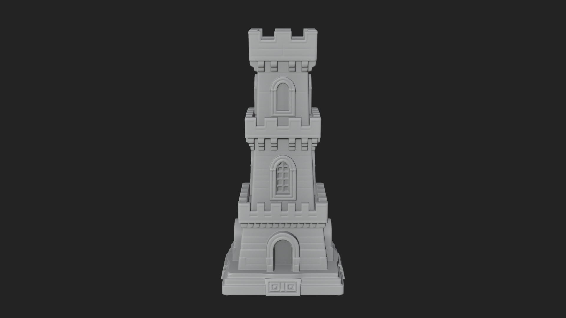 Castle Rook Chess Tower Design 39 3D Print Model 3D Model