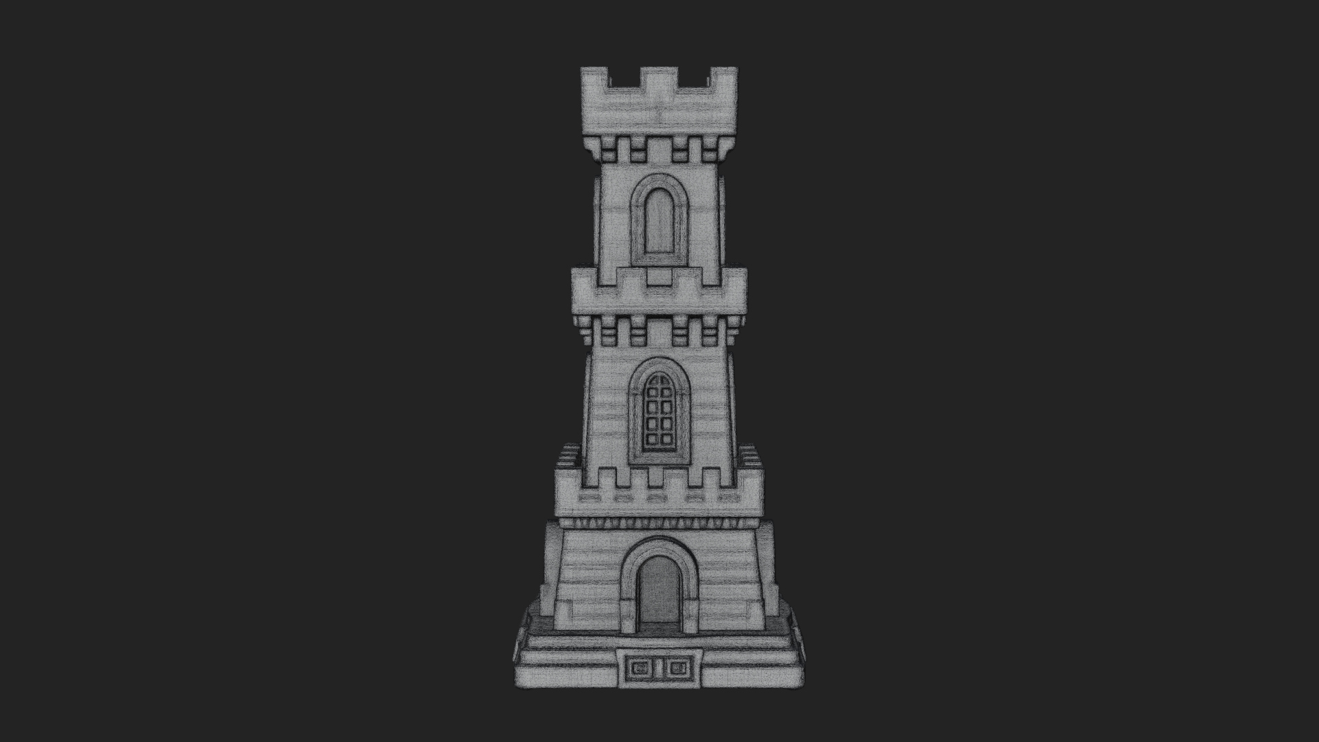 Castle Rook Chess Tower Design 39 3D Print Model 3D Model