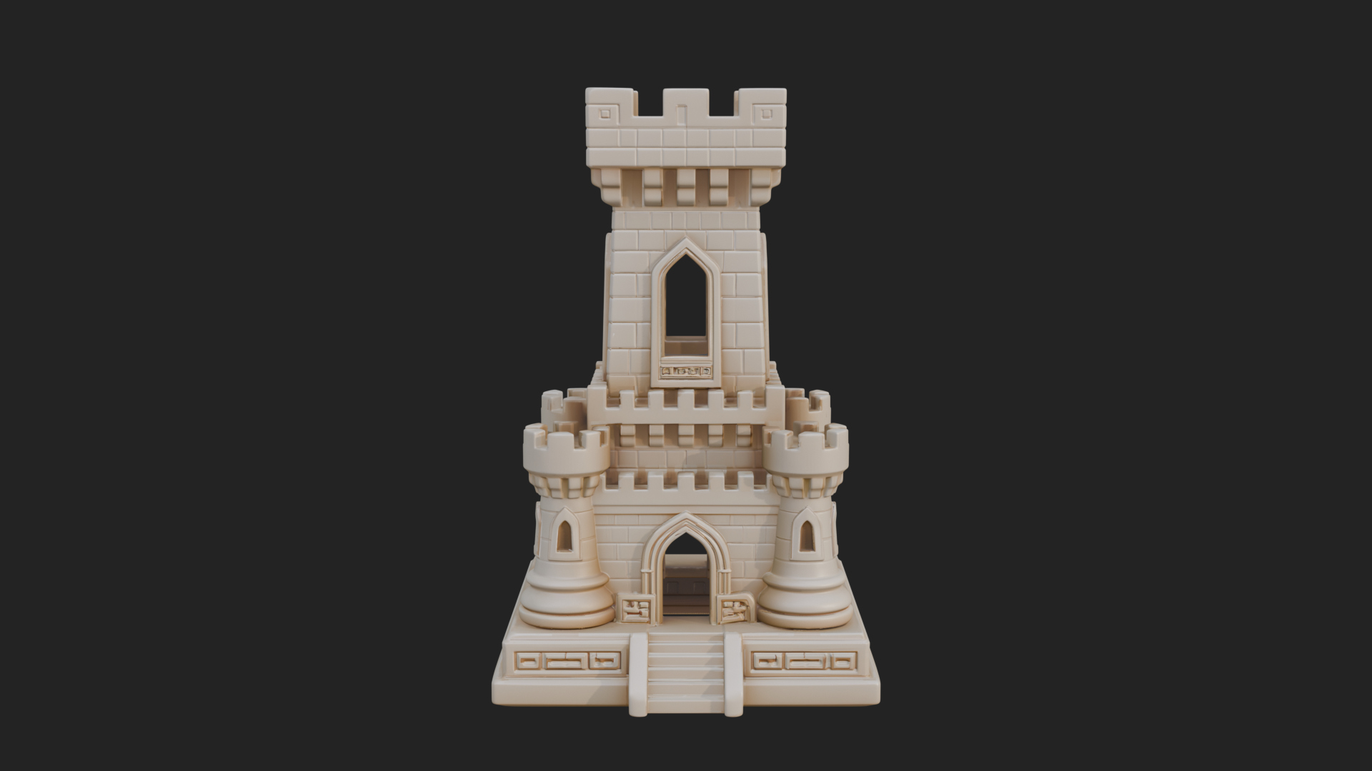 Castle Rook Chess Tower Design 40 3D Print Model 3D Model