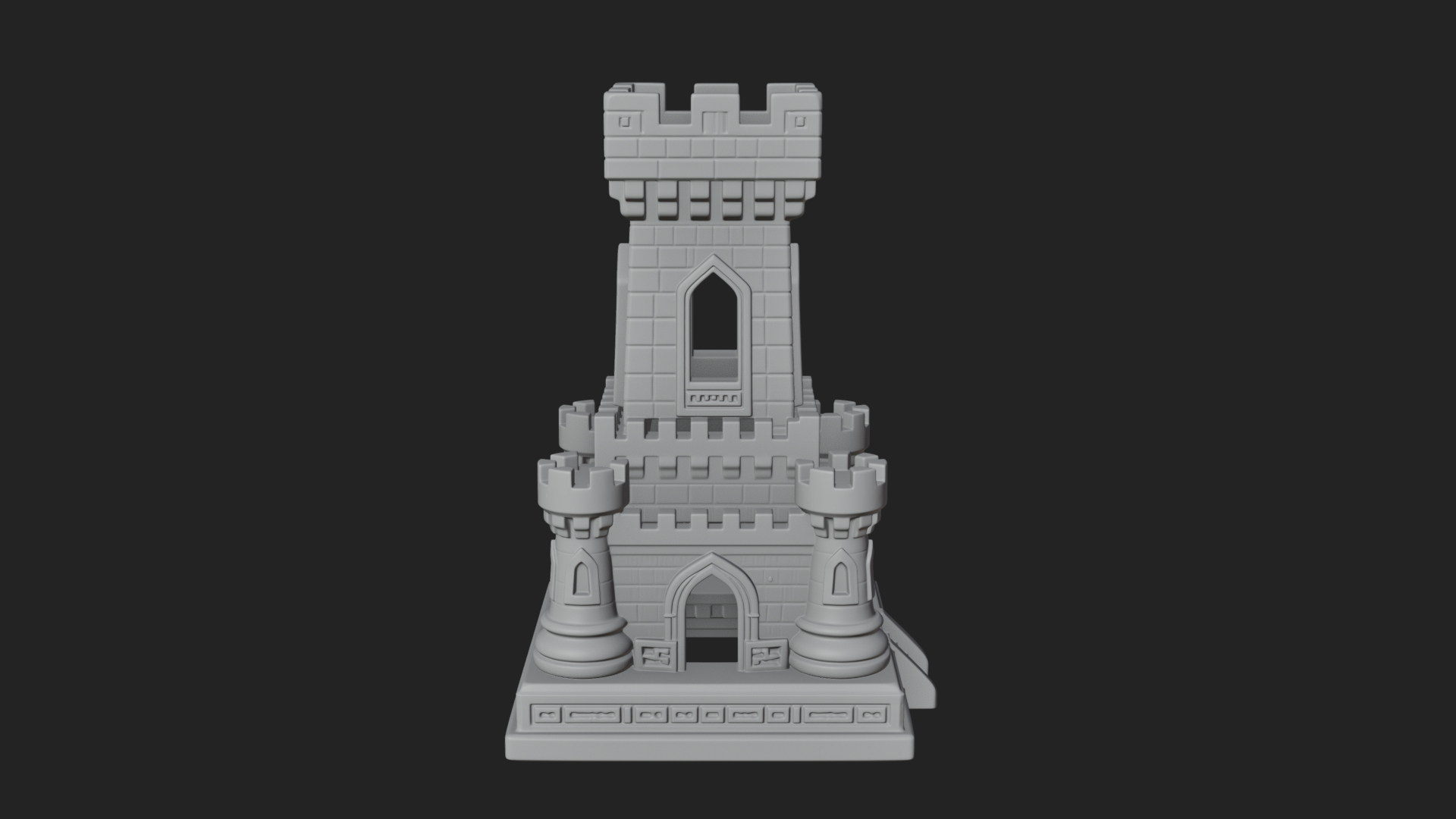 Castle Rook Chess Tower Design 40 3D Print Model 3D Model