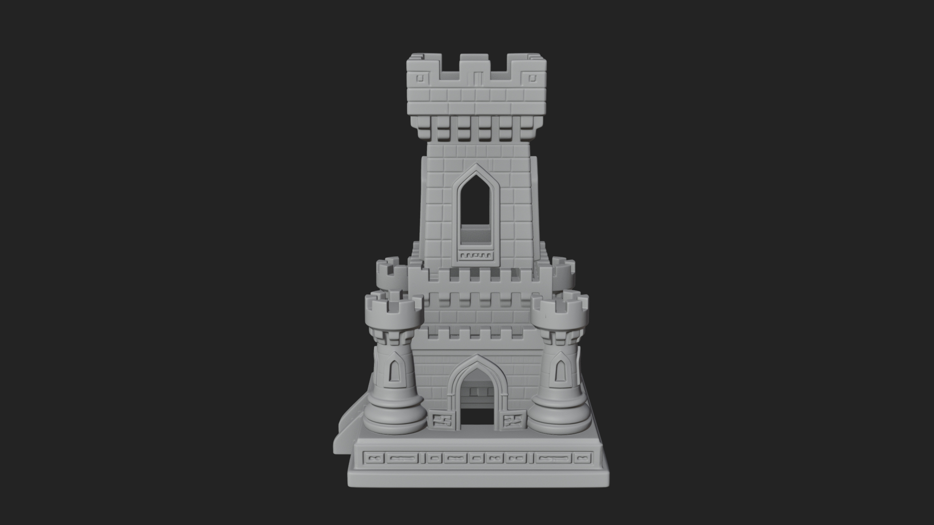 Castle Rook Chess Tower Design 40 3D Print Model 3D Model