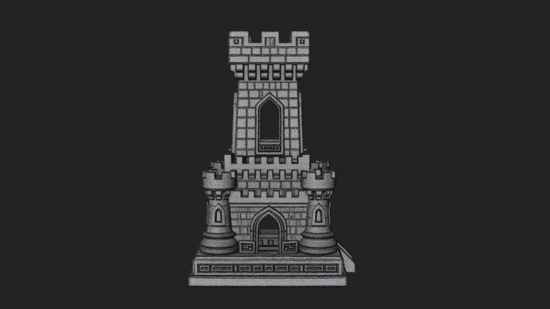 Castle Rook Chess Tower Design 40 3D Print Model 3D Model