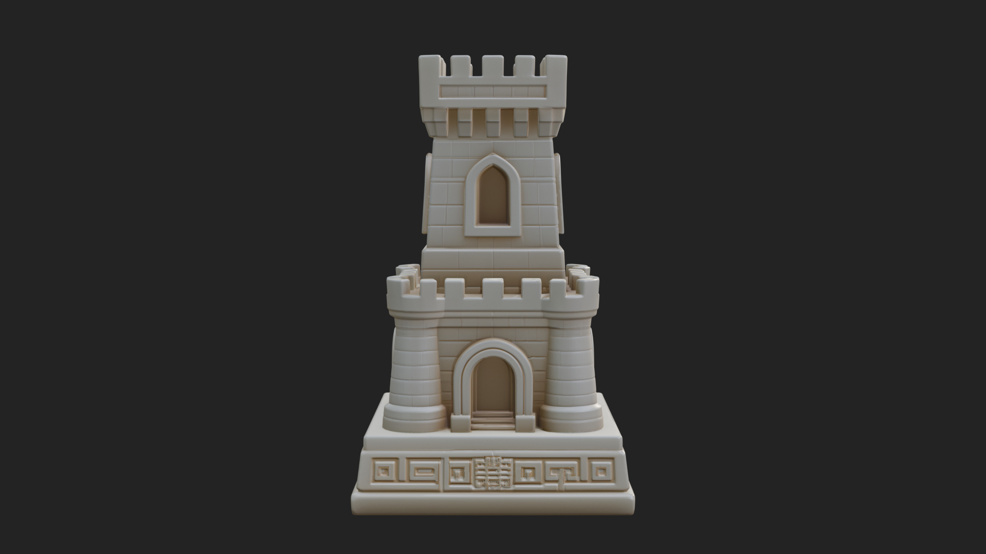 Castle Rook Chess Tower Design 5 3D Print Model 3D Model