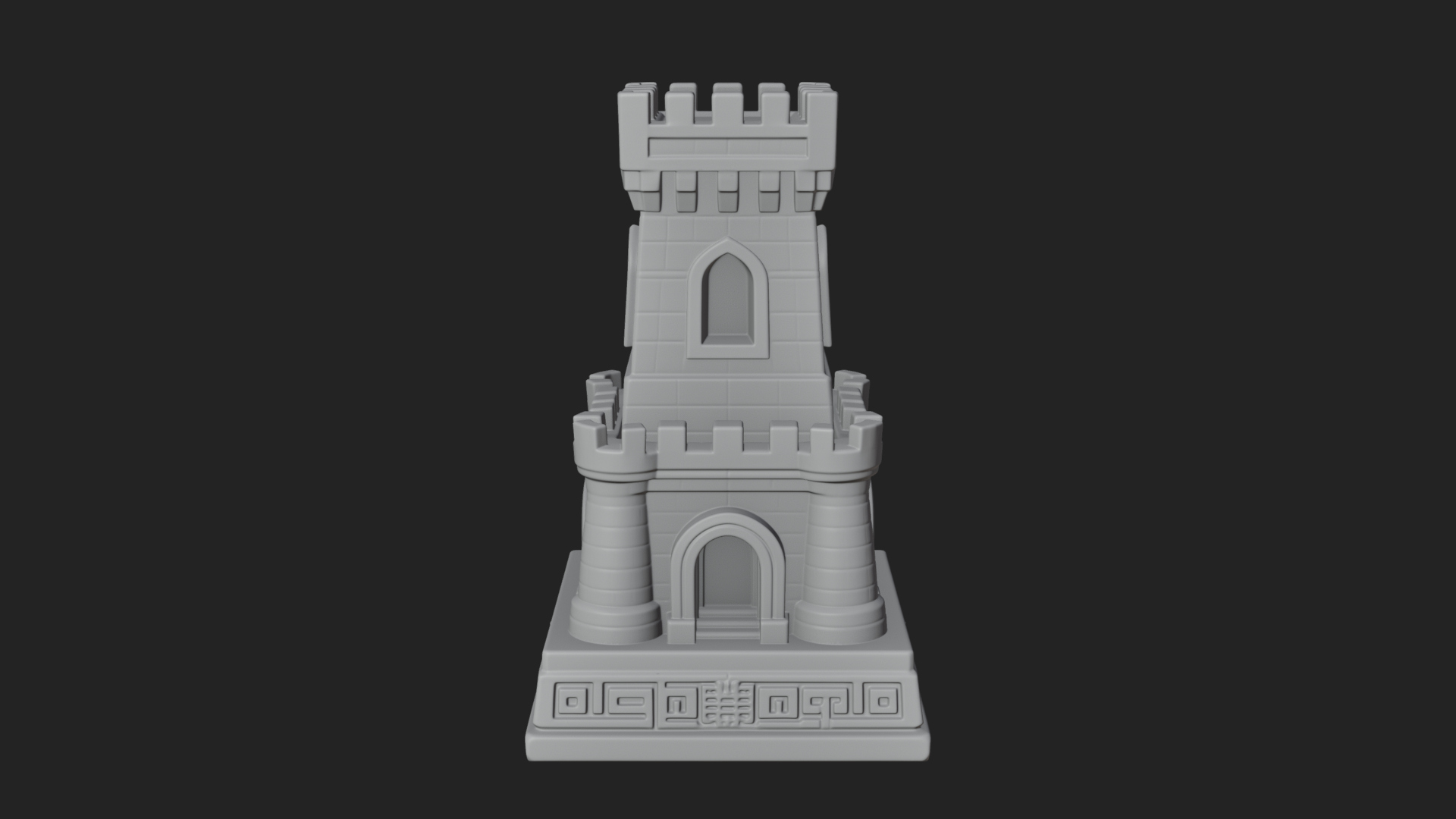 Castle Rook Chess Tower Design 5 3D Print Model 3D Model