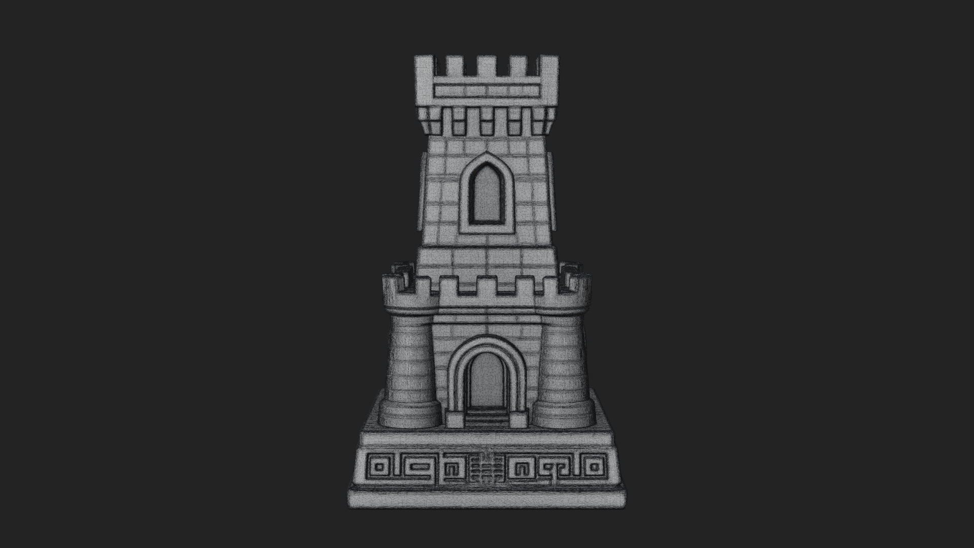 Castle Rook Chess Tower Design 5 3D Print Model 3D Model