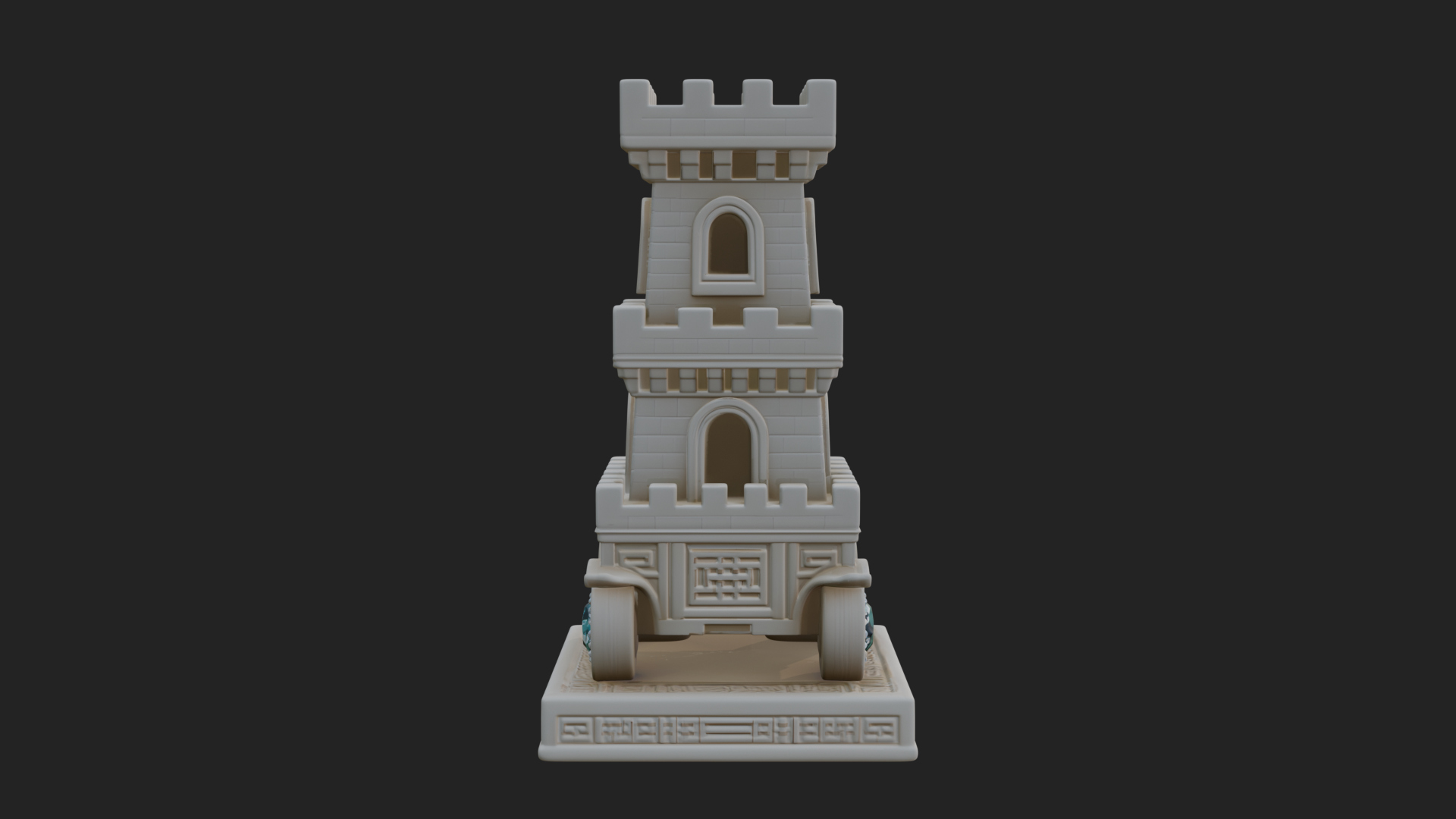 Castle Rook Chess Tower Design 6 3D Print Model 3D Model
