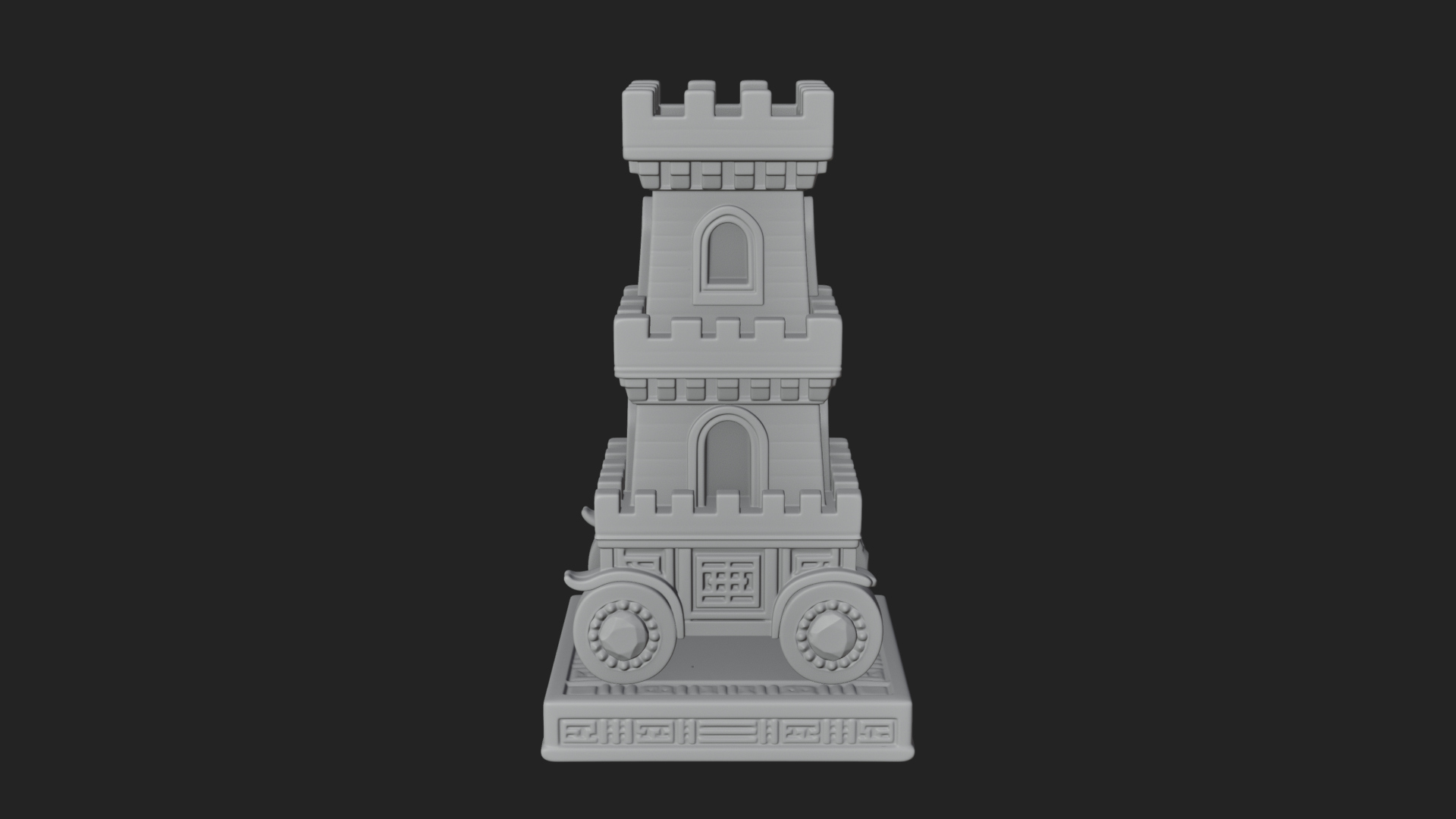 Castle Rook Chess Tower Design 6 3D Print Model 3D Model