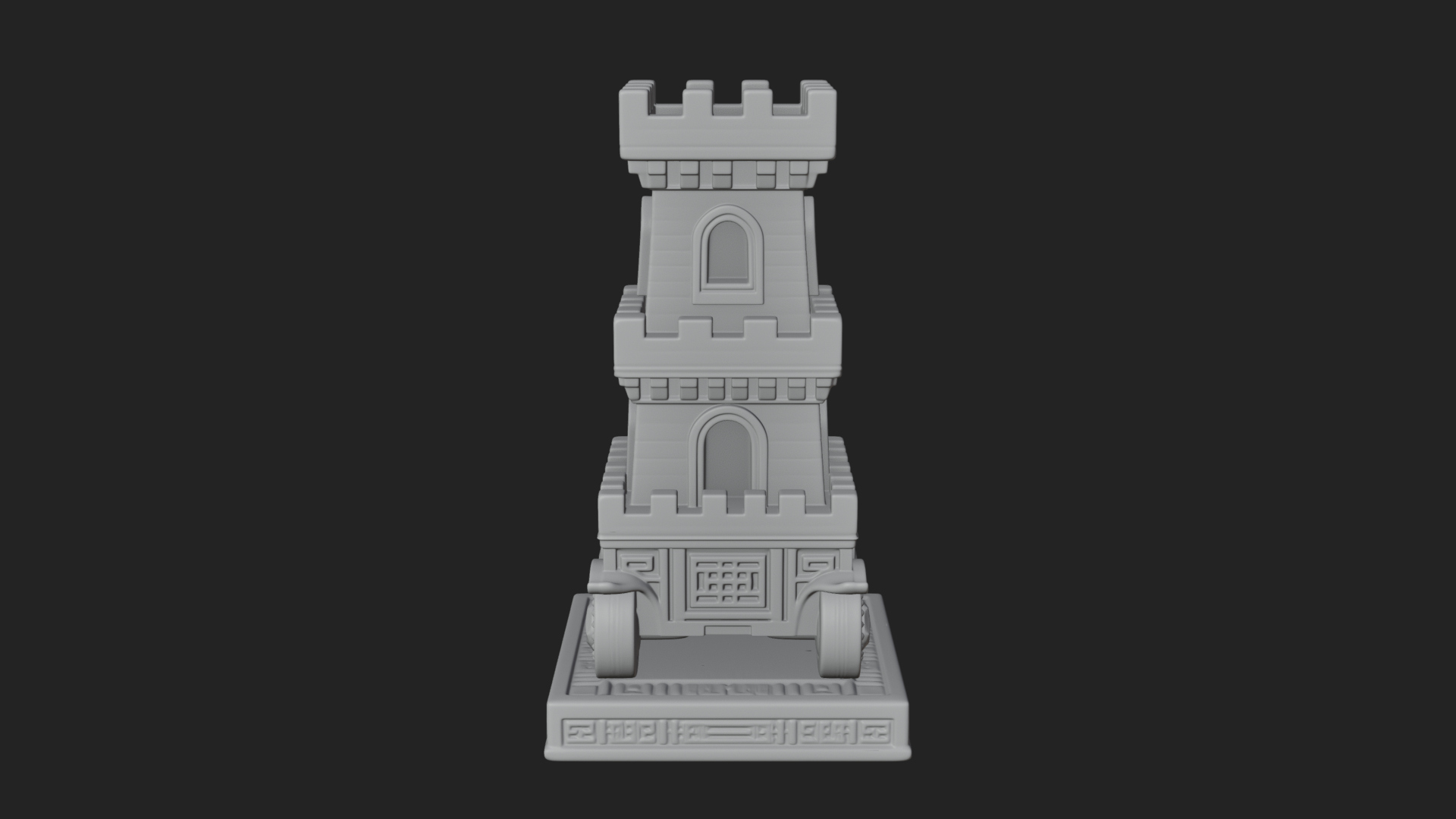 Castle Rook Chess Tower Design 6 3D Print Model 3D Model