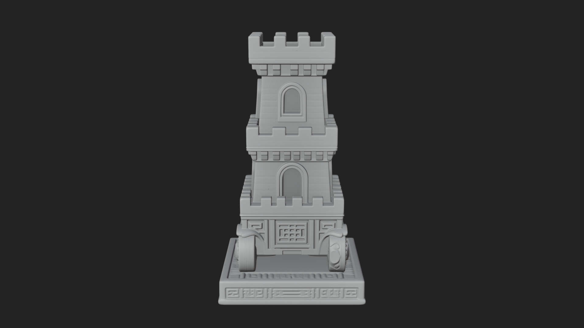 Castle Rook Chess Tower Design 6 3D Print Model 3D Model