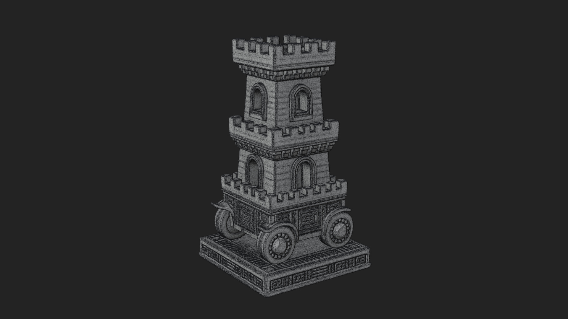 Castle Rook Chess Tower Design 6 3D Print Model 3D Model