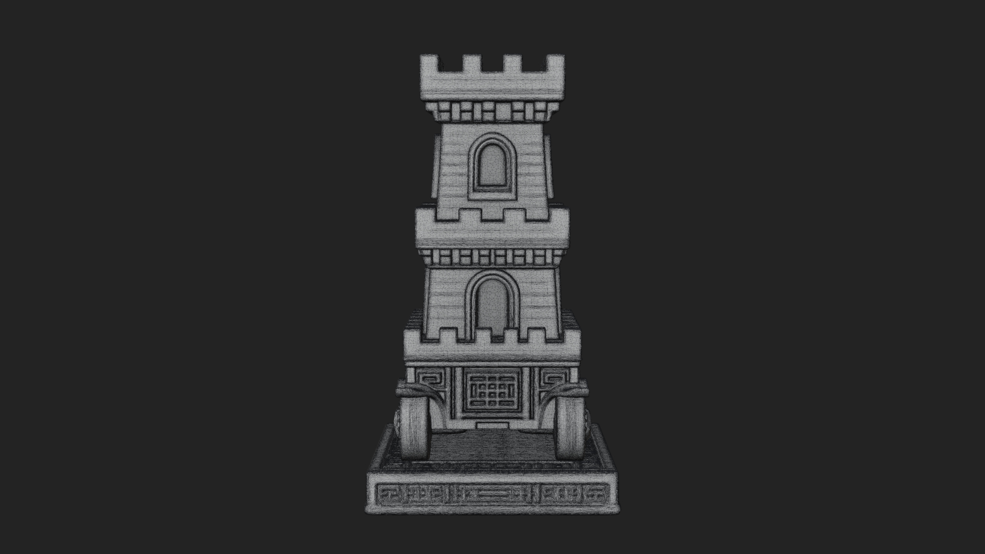 Castle Rook Chess Tower Design 6 3D Print Model 3D Model
