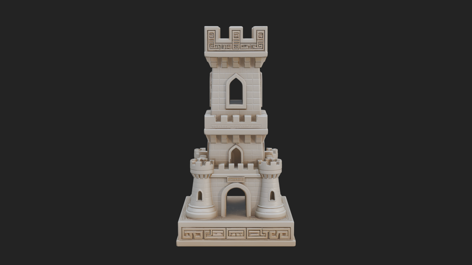 Castle Rook Chess Tower Design 7 3D Print Model 3D Model