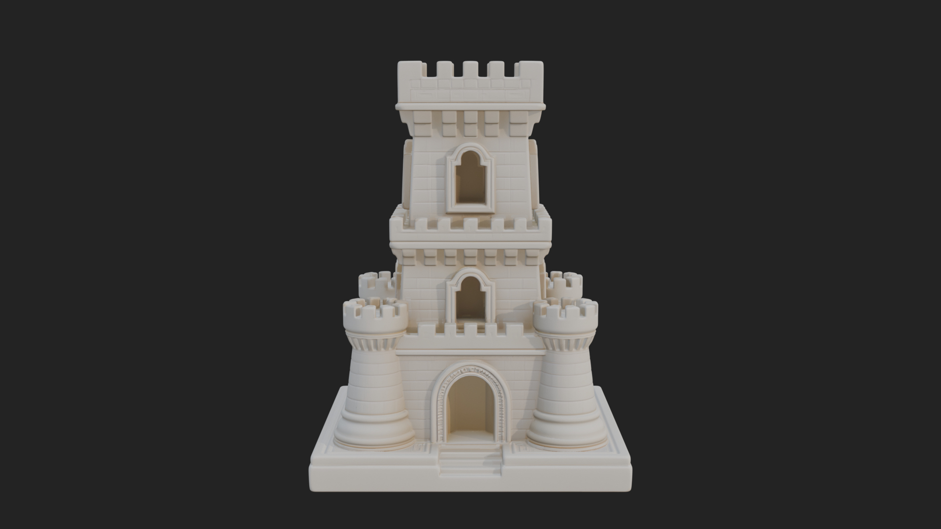 Castle Rook Chess Tower Design 8 3D Print Model 3D Model