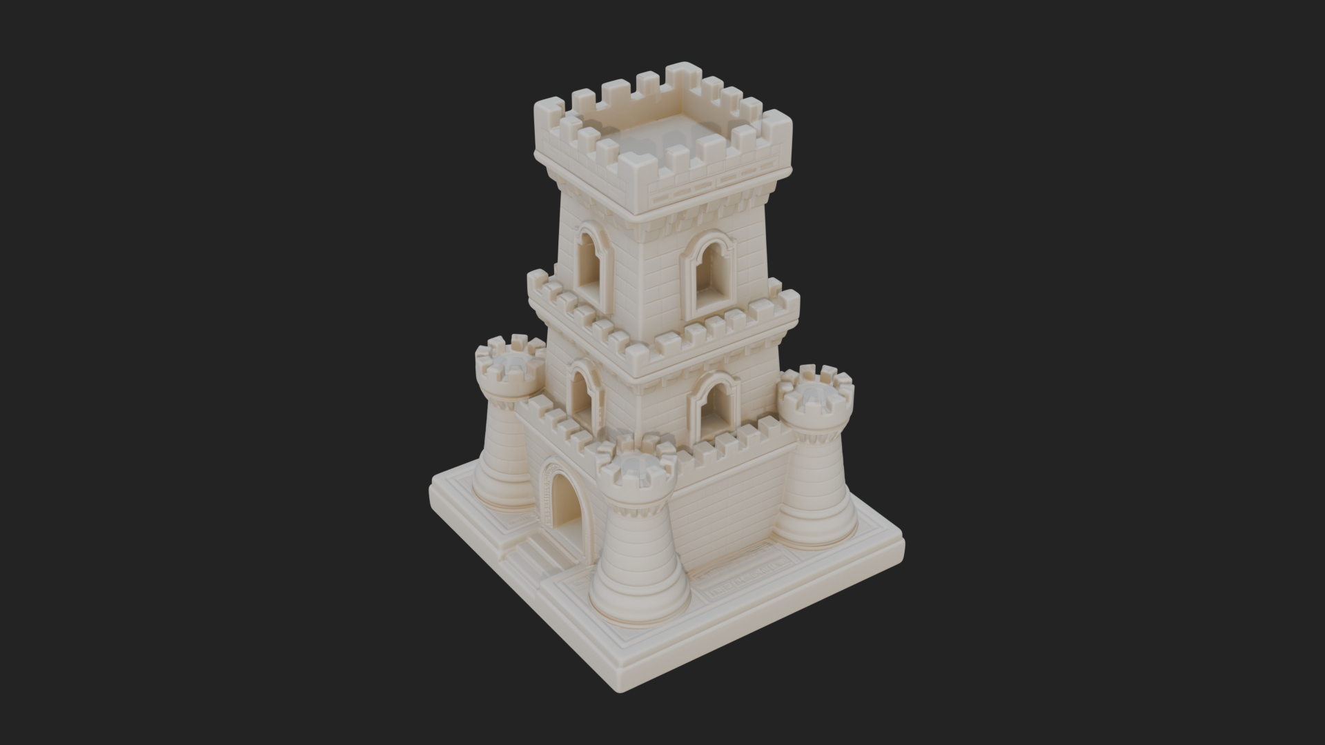 Castle Rook Chess Tower Design 8 3D Print Model 3D Model