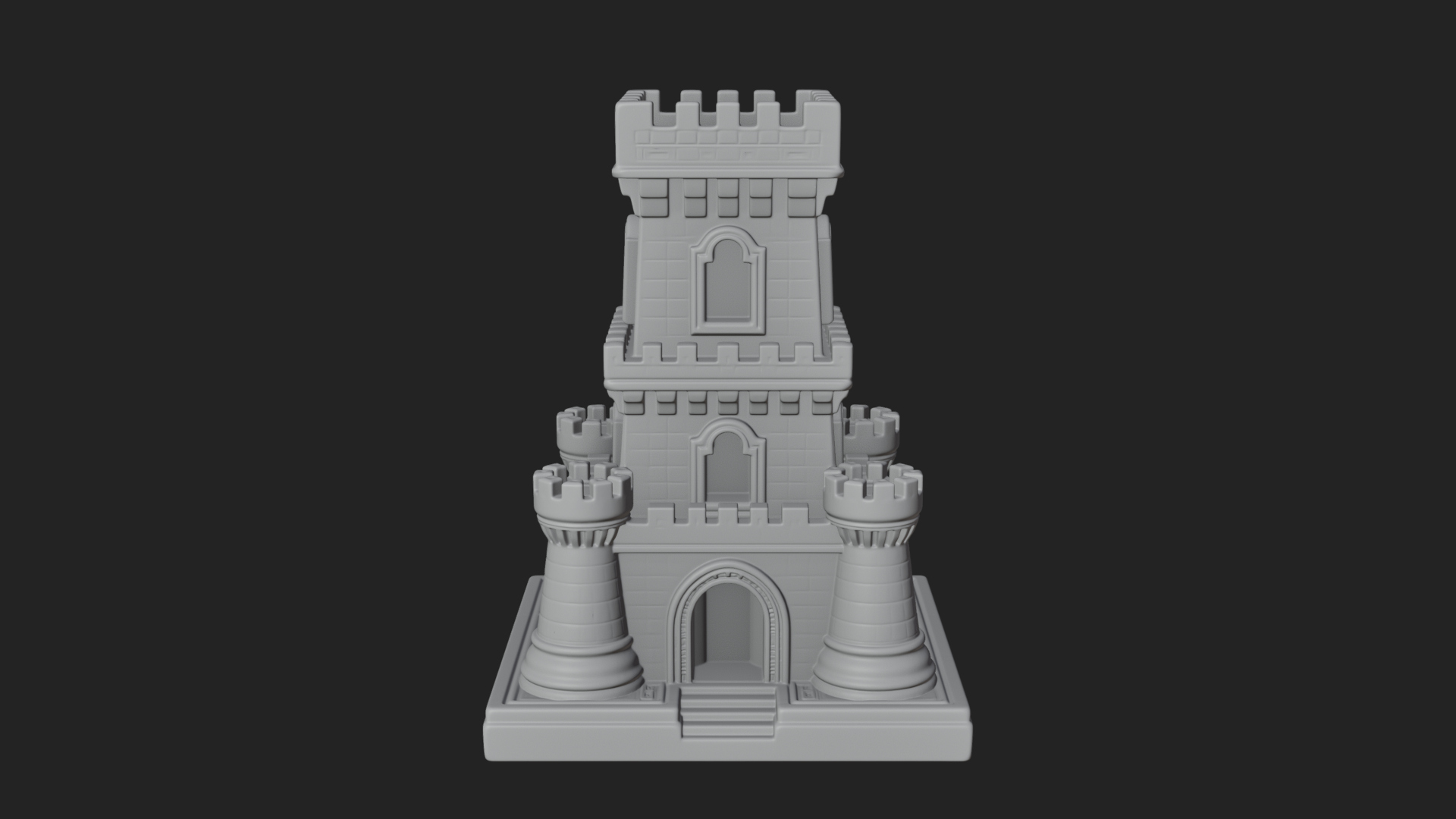 Castle Rook Chess Tower Design 8 3D Print Model 3D Model