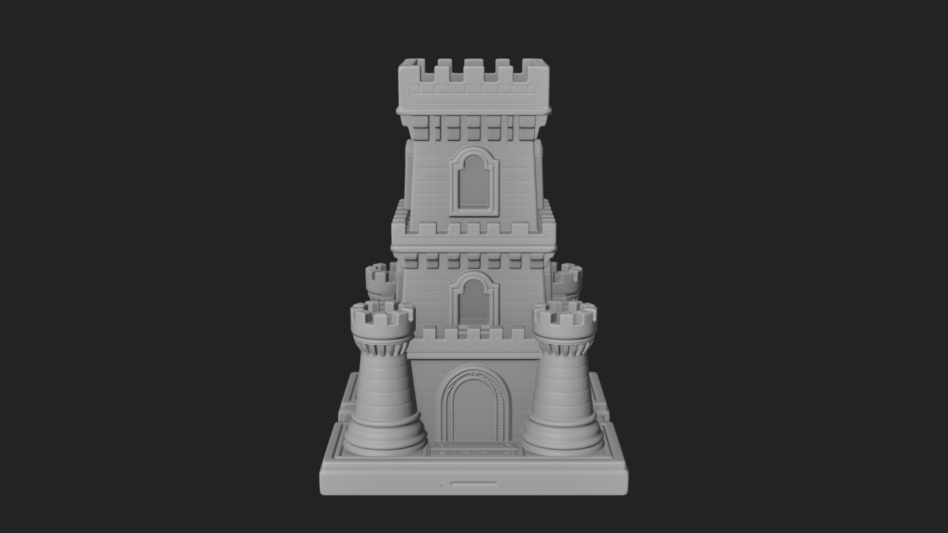 Castle Rook Chess Tower Design 8 3D Print Model 3D Model