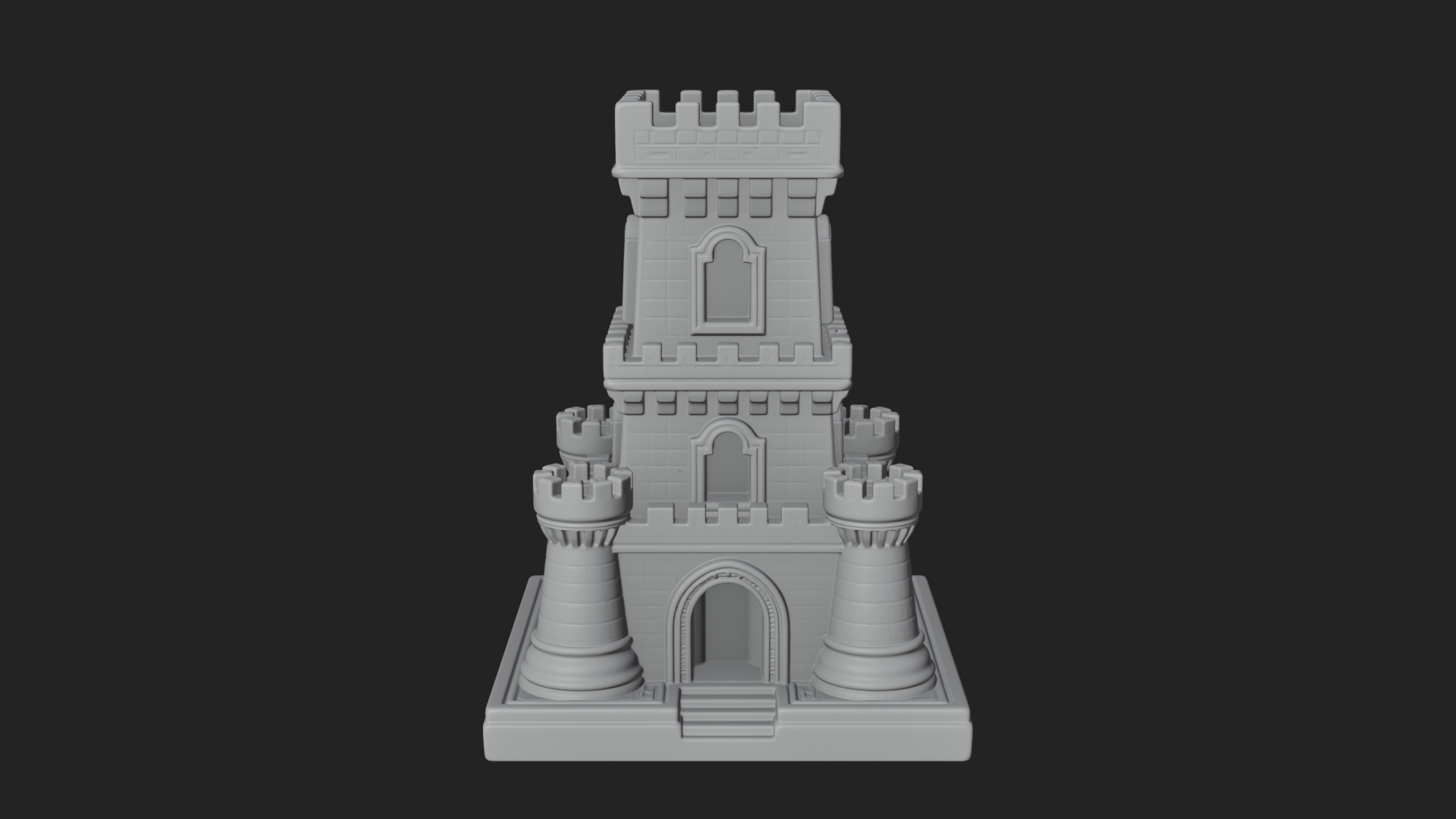 Castle Rook Chess Tower Design 8 3D Print Model 3D Model