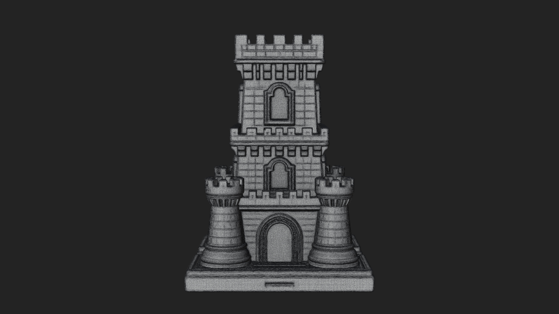 Castle Rook Chess Tower Design 8 3D Print Model 3D Model