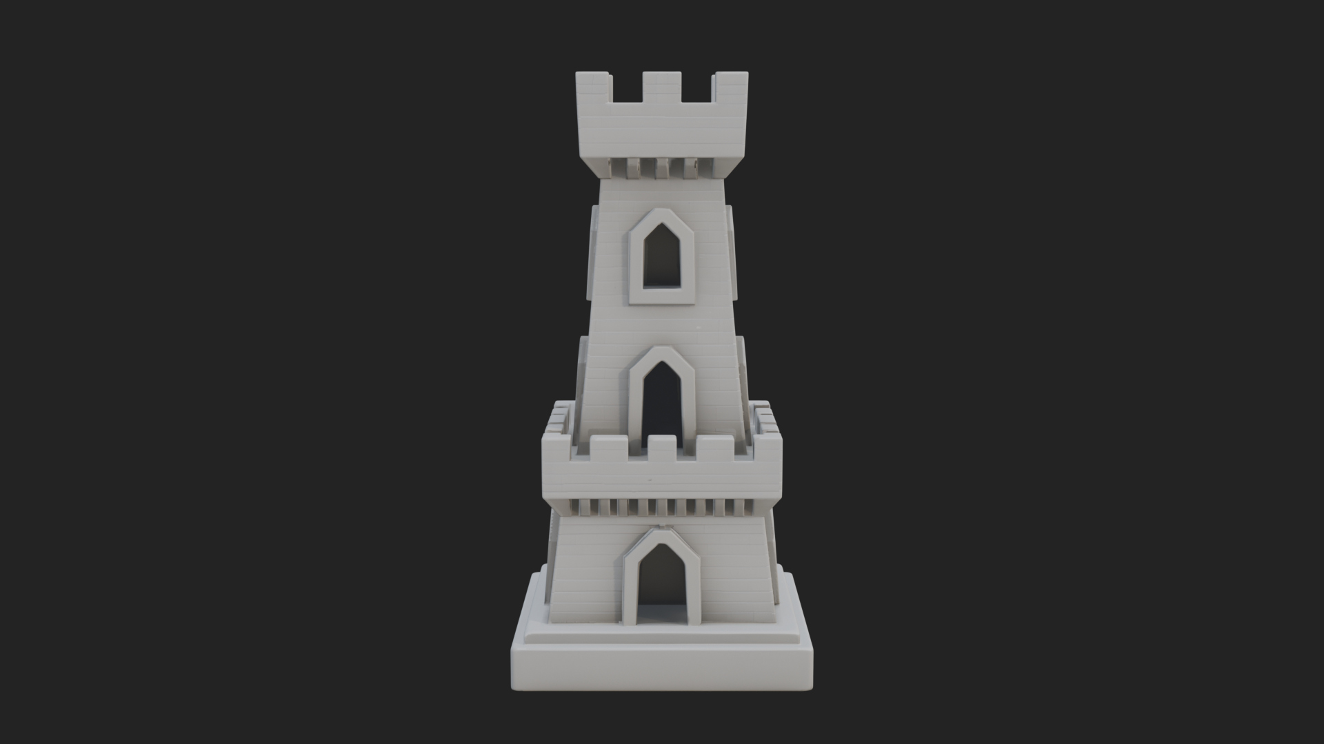 Castle Rook Chess Tower Design 9 3D Print Model 3D Model