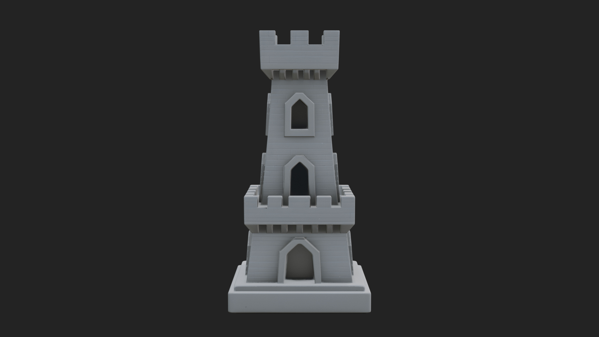 Castle Rook Chess Tower Design 9 3D Print Model 3D Model