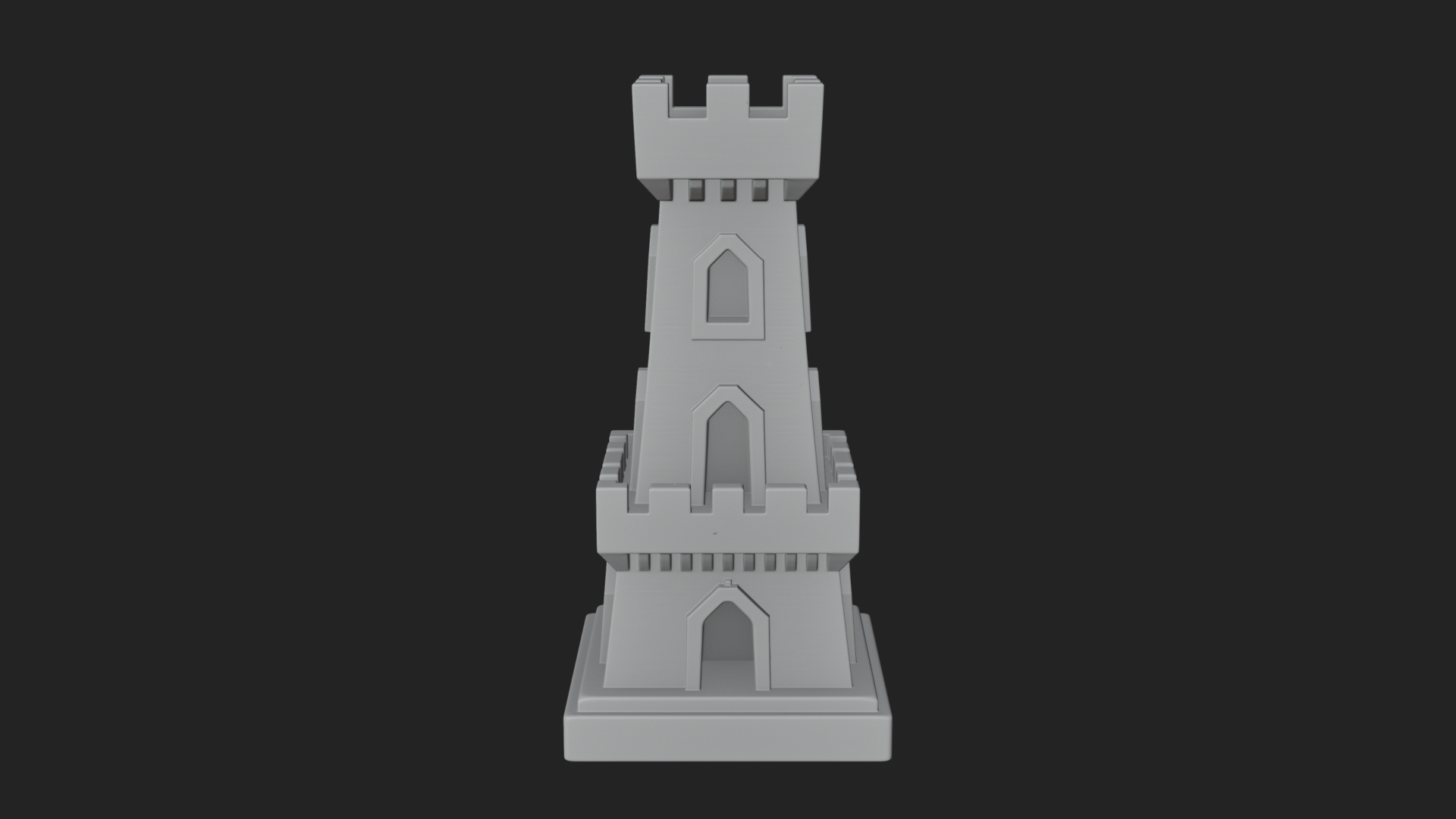 Castle Rook Chess Tower Design 9 3D Print Model 3D Model
