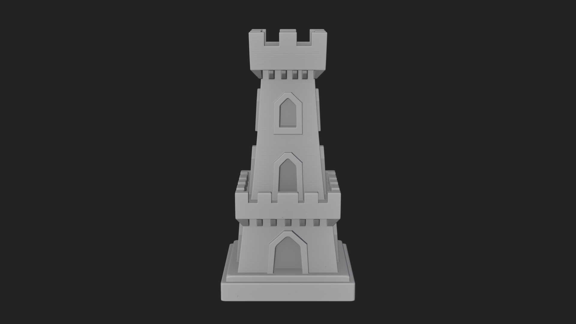 Castle Rook Chess Tower Design 9 3D Print Model 3D Model