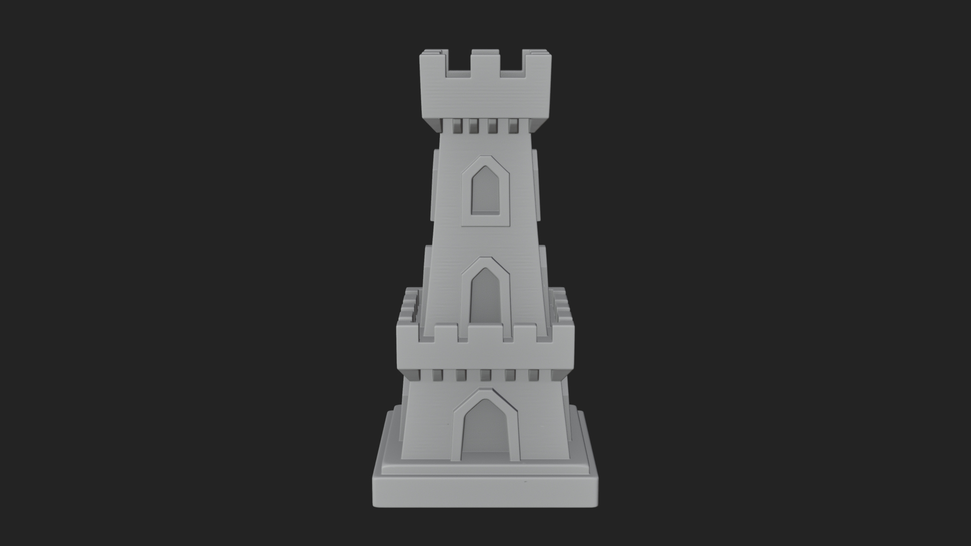 Castle Rook Chess Tower Design 9 3D Print Model 3D Model