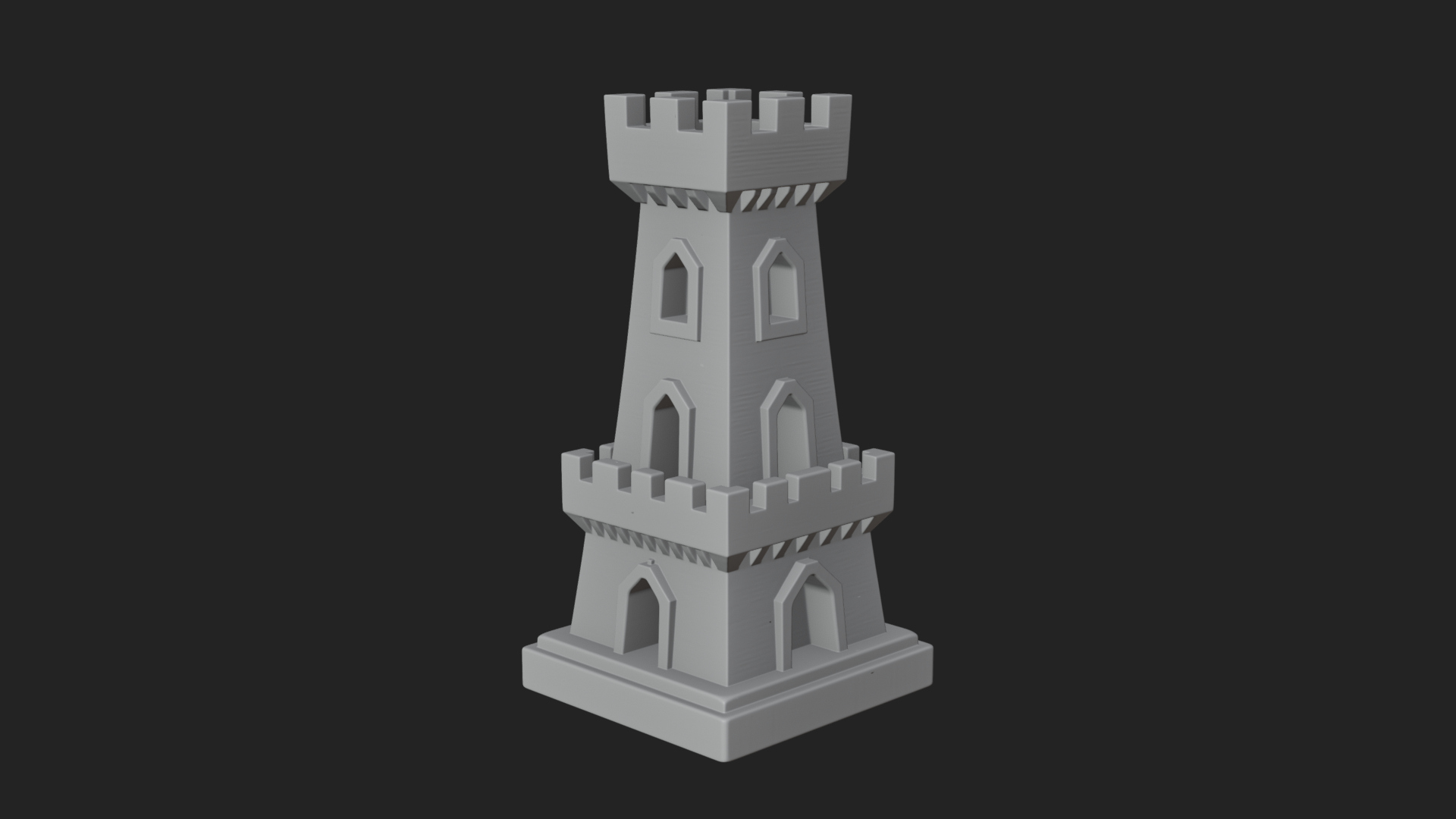 Castle Rook Chess Tower Design 9 3D Print Model 3D Model