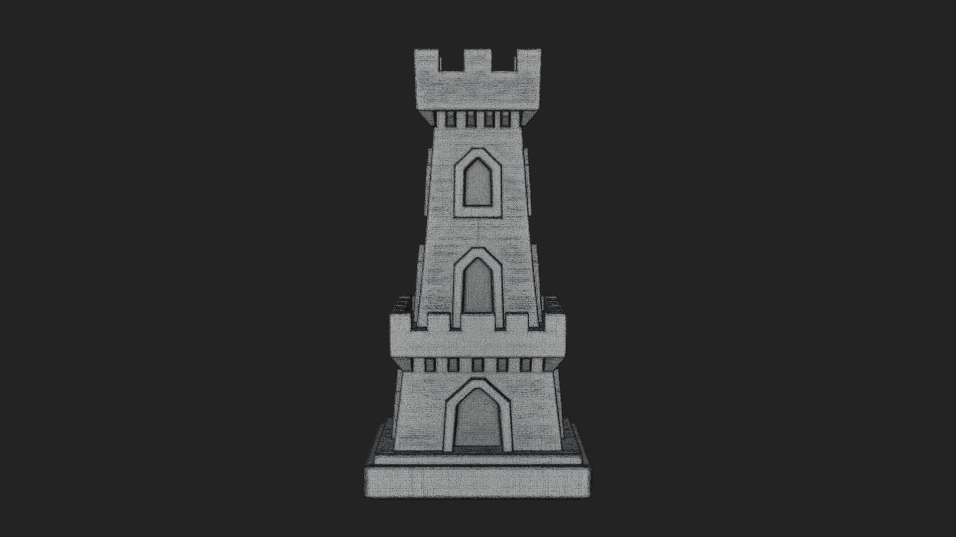 Castle Rook Chess Tower Design 9 3D Print Model 3D Model