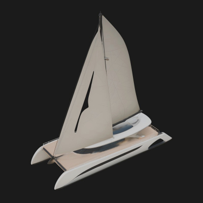Catamaran Yacht Model Design 11 3D Print Model