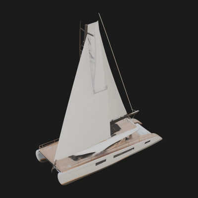 Catamaran Yacht Model Design 12 3D Print Model