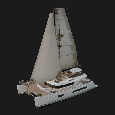 Catamaran Yacht Model Design 13 3D Print Model