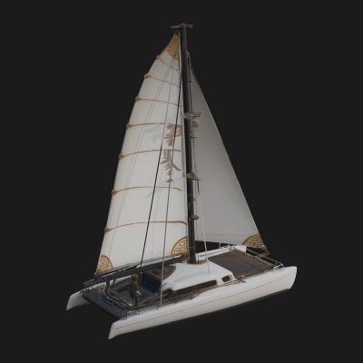Catamaran Yacht Model Design 14 3D Print Model